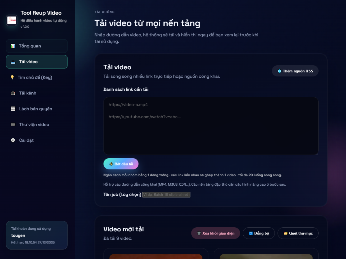 Tools Reup Video Đa Nền Tảng - Ảnh 2