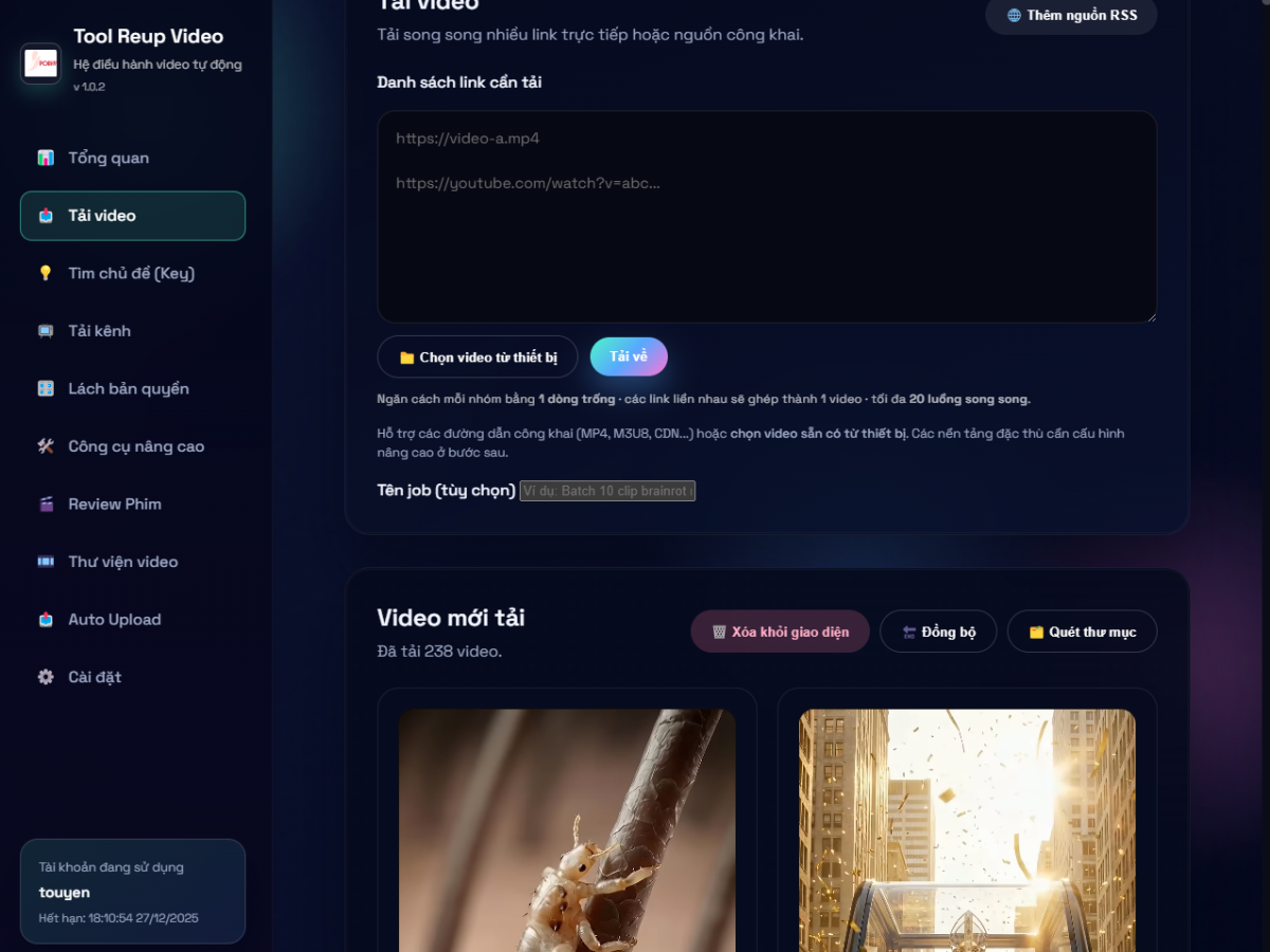 Tools Reup Video Đa Nền Tảng (1 tháng) - Ảnh 2