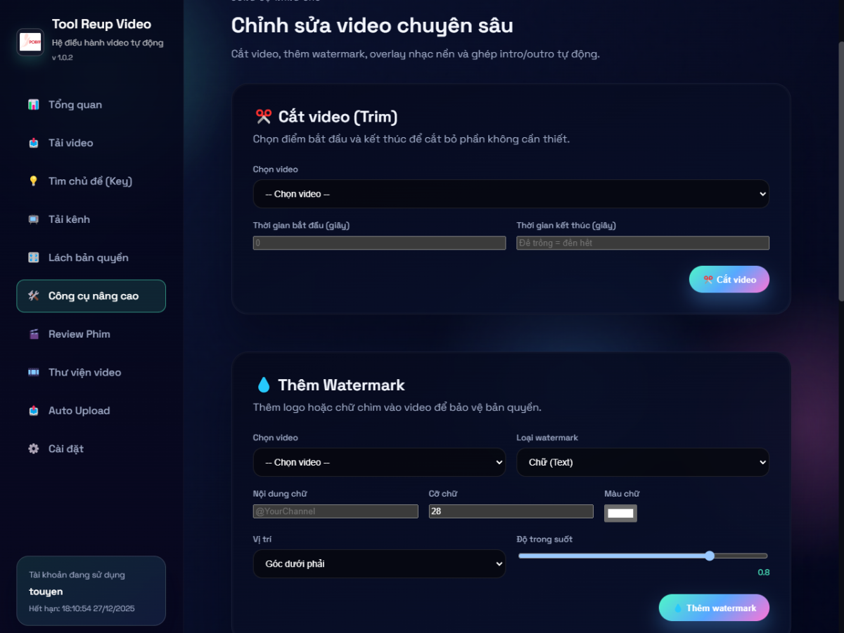 Tools Reup Video Đa Nền Tảng (1 tháng) - Ảnh 6
