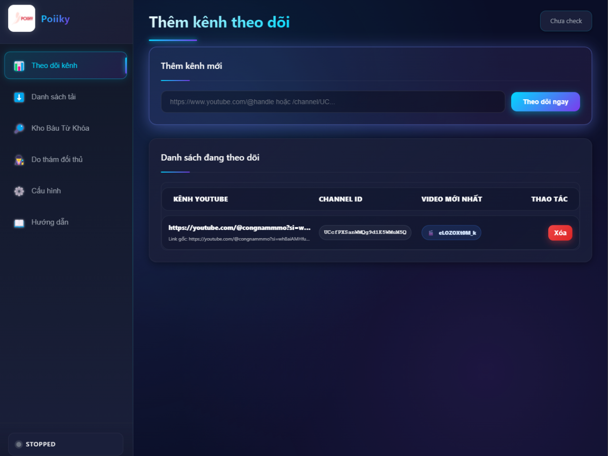 Tool Theo Dõi YouTube Auto – Phát Hiện Video Mới Sau 10s (1 tháng) - Ảnh 2