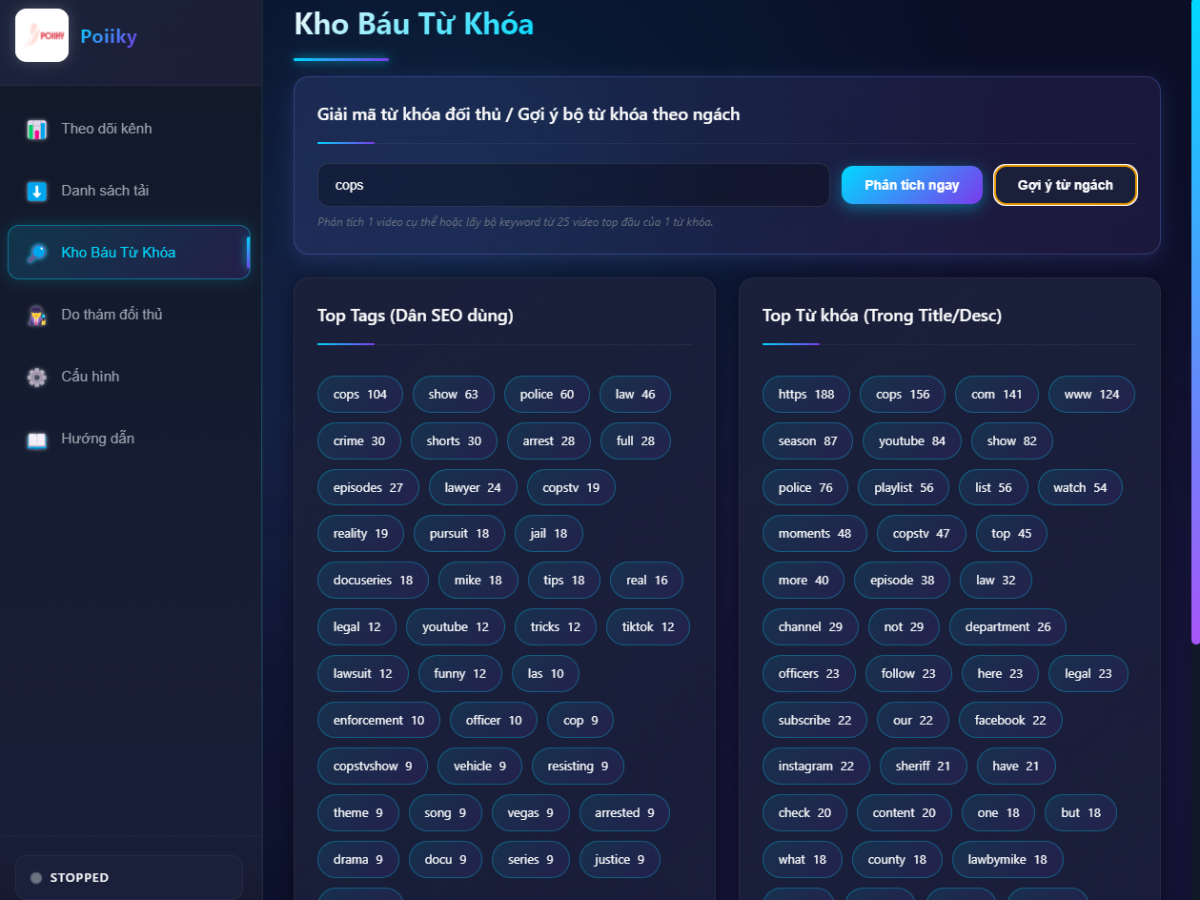 Tool Theo Dõi YouTube Auto – Phát Hiện Video Mới Sau 10s (1 tháng)